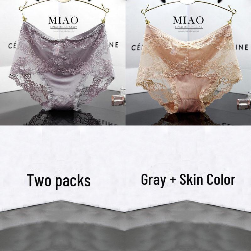 

4 пары кружевных трусиков с высокой талией для женщин больших размеров, черные, ажурный дизайн, модальная ткань, средняя талия, подходят для веса до 200 фунтов. XL (120-160 jin)