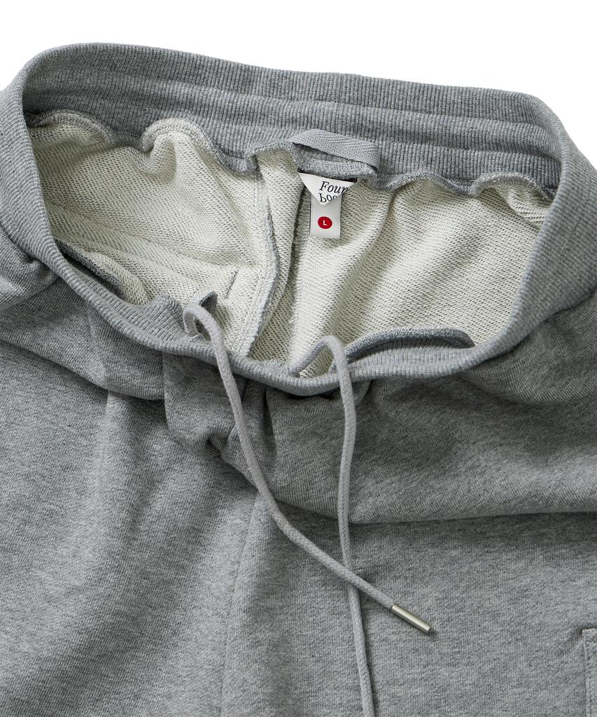 FOUNDPOCKET Wide Sweat Shorts Melange Gray
