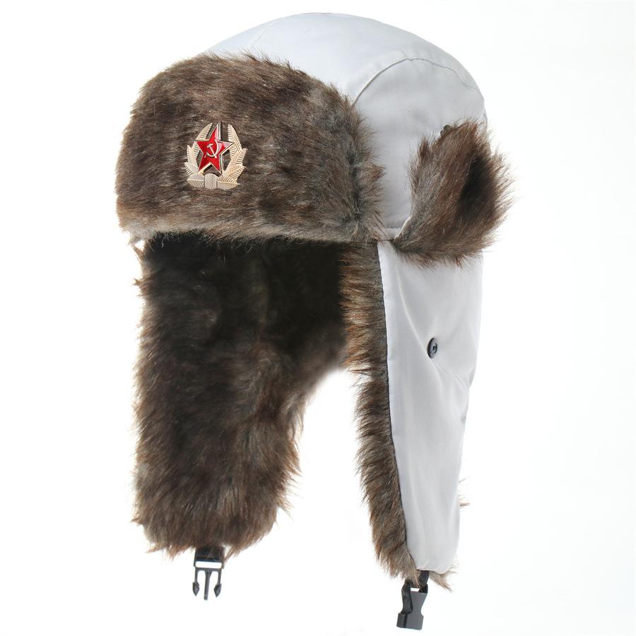 Sowjetisches Wappen Lei Feng Hut winddicht warm Ohrenschützer Hut Herren und Damen Outdoor Reiten Nordost warmer Hut Winter neu