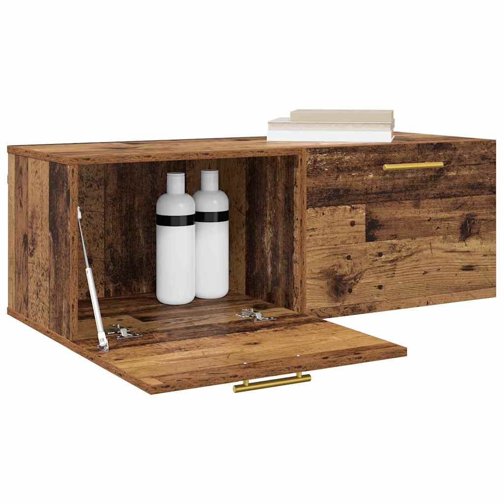 Wall Mounted Cabinet in Reclaimed Wood Look 100 x 36.5 x 35 cm Engineered Wood