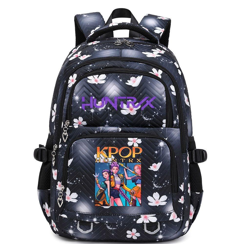 Kpop Demon Hunter Printed Backpack Female Student School Bag Large Capacity Lightweight Casual Backpack Trendy Fashion
