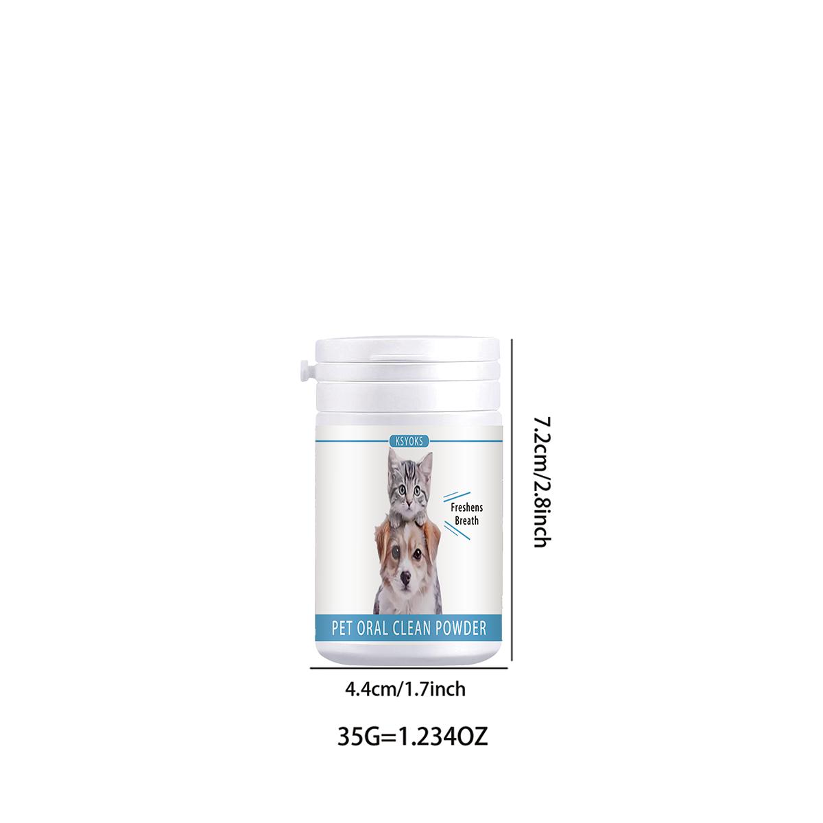 

Зубной порошок для домашних животных мягко очищает грязь на зубах собак и кошек, уменьшая образование зубного налета. 35g