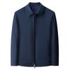 Mulberry Silk Lapel Jacket Men's Spring and Autumn Middle-aged and Elderly Dad Casual Large Size Jacket Leader Cadre Thin Coat