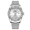 Herren Automatische Mechanische Uhr für Mann Europäisch Amerikanisch Business Freizeit Armbanduhren Luxus Silber Leuchtend Wasserdicht Uhr