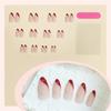 Almond Press On Nails Fake Nails Glitter Glue On Nails Artificial Acrylic Nails 24pcs Stick On Nails for Women Girls