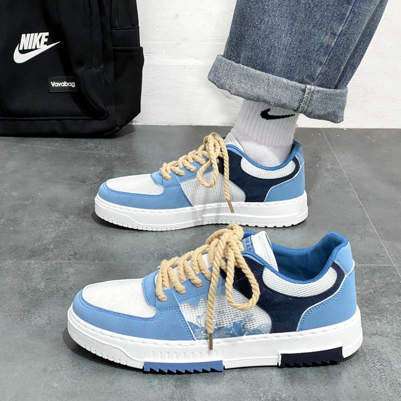 22 Новые трендовые обуви на четыре сезона Легкие спортивные Повседневные Студенческие Сшитые кеды Носят молодые люди 39