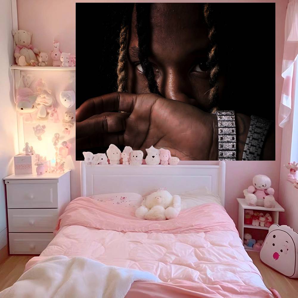 KKing Rapper Von Anime Tapestry Hanging Tarot Hippie Wall Rugs Dorm Home Decor