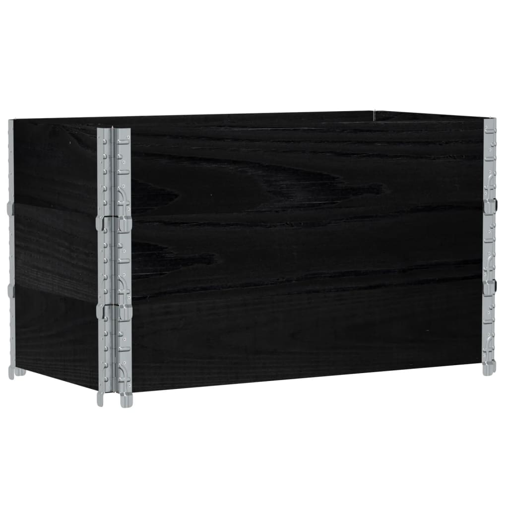 VidaXL Pflanzkasten Schwarz 100x50 cm Massivholz Kiefer