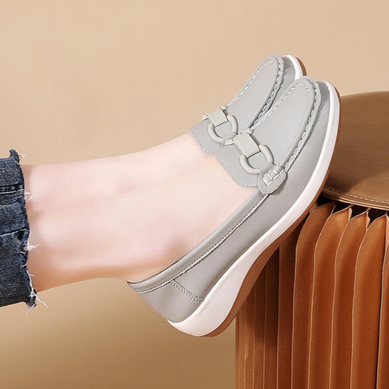 Women's Spring and Autumn Shoes, Casual Shoes for Middle-aged and Non-slip Thick-soled Shoes, Ladies' Loafers, Versatile Fashion Shoes