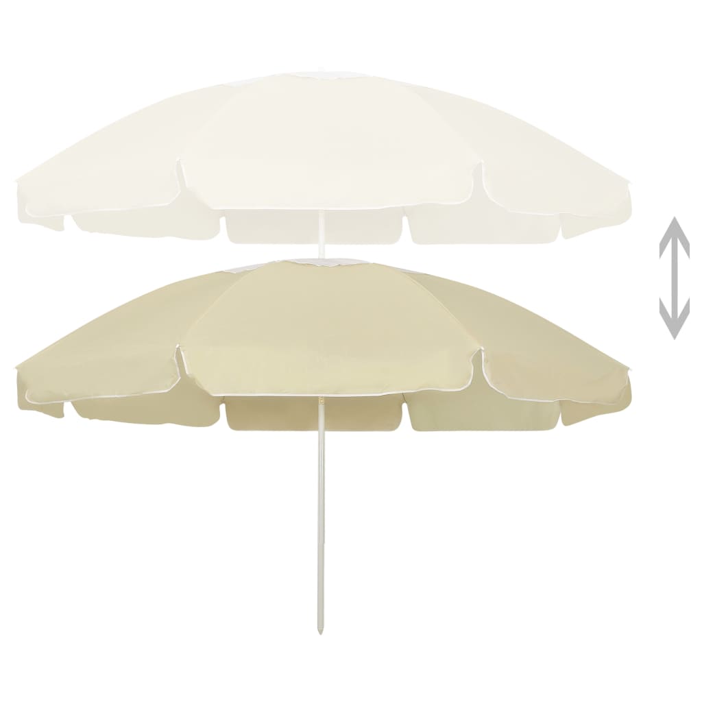 Beach Umbrella Sand Yellow 240 Cm