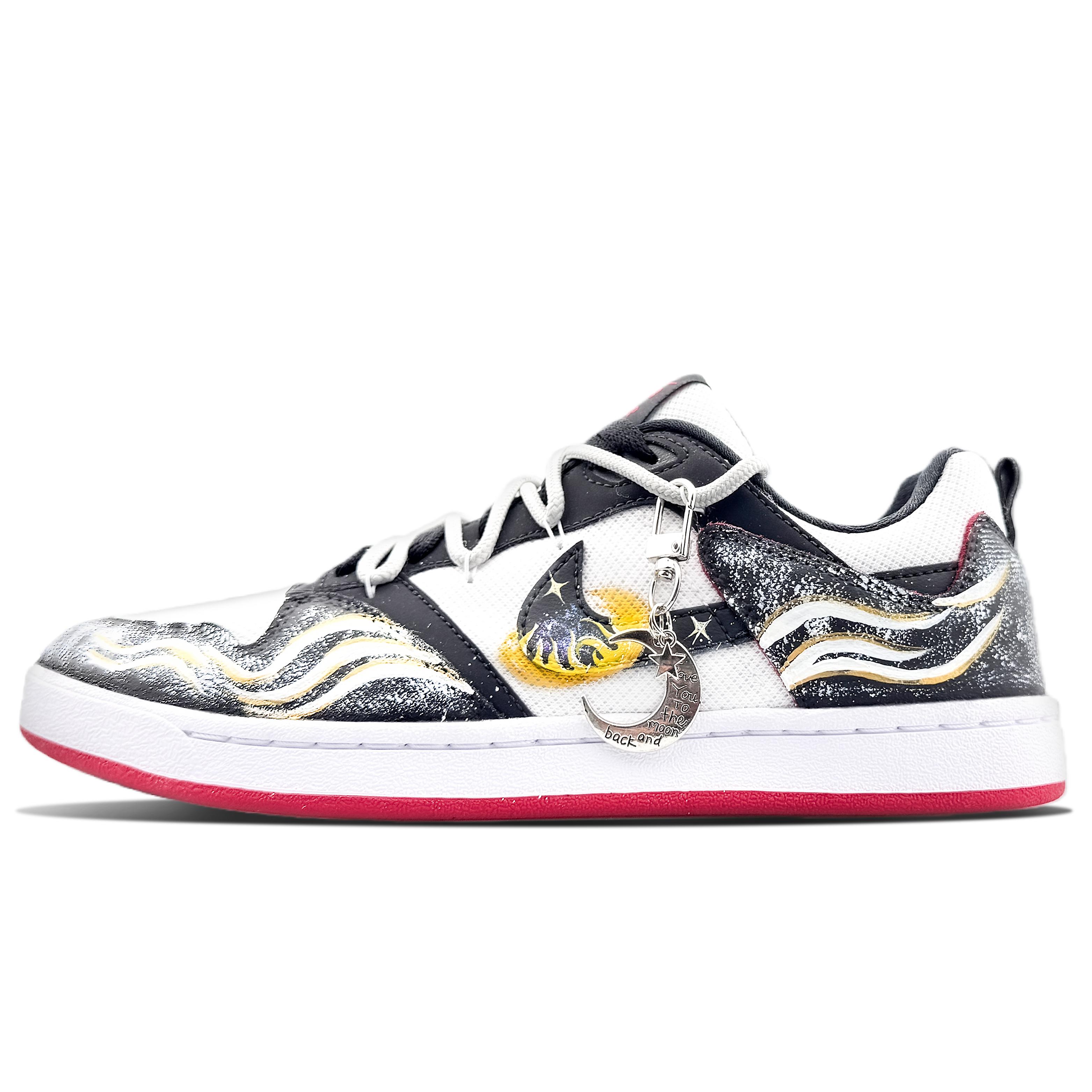 

Nike SB Alleyoop Coverage Low top Skateboard Shoes Men s Black White CJ0882-102(Team1702-) 44