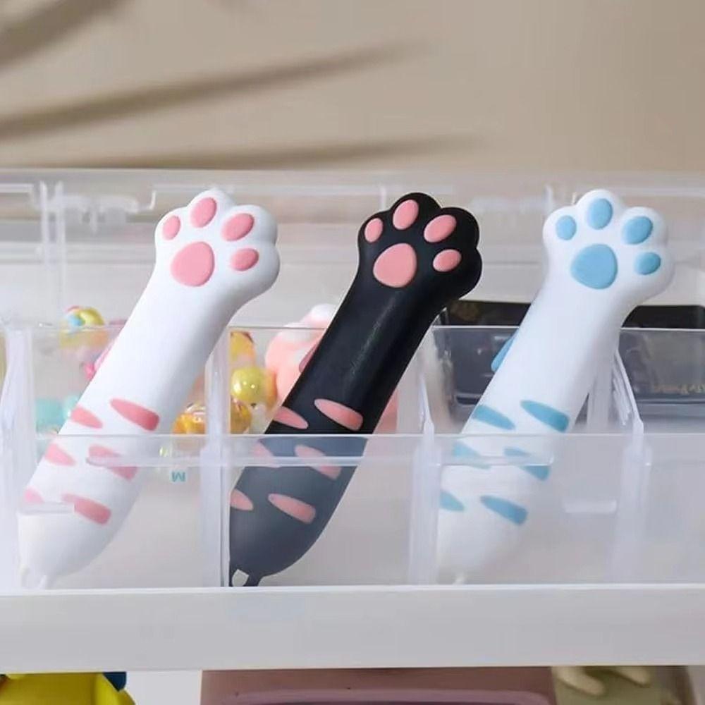 Plastic Material Cat Paw Box Cutter Cartoon Design Retractable Cat Knife  School Supplies