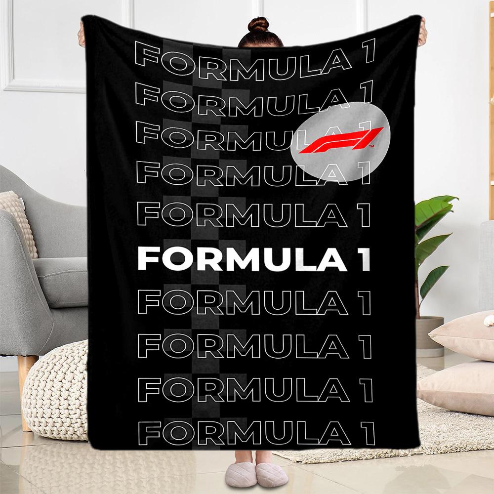 Bold Red And White Logo Design Flannel Blanket-Soft and Suitable for Sofas,Beds,Offices,Travel,All Seasons,Great Gift for Holidays and Birthdays.