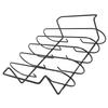 Rib Rack Iron Roasting Stand for Smoking and Grilling Holds Up To 4 Ribs for Outdoor BBQ