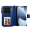 For iPhone 17 Pro Magnetic Leather Case Mobile Cover with Detachable Zipper Wallet Strap