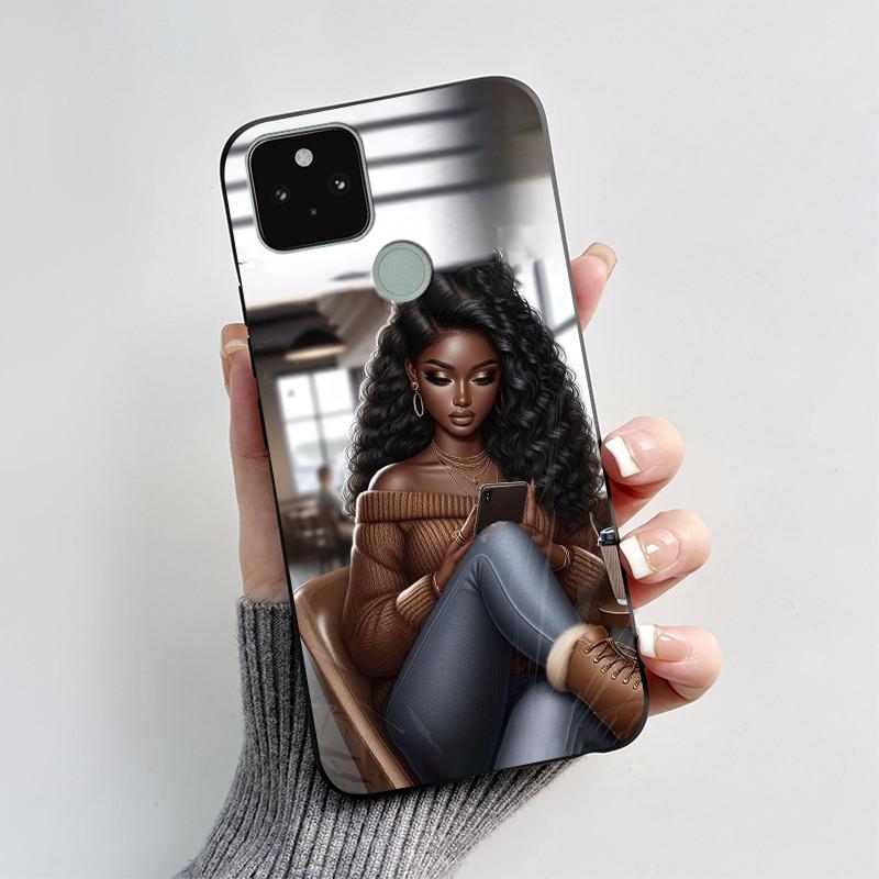For Google Pixel 5 5A Case Cute Cat Cartoon Love Heart Silicone Soft TPU Back Cover For Pixel 5 5a Shockproof Protective Coque