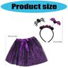 2Pcs Spiders Tutus Skirt with Spiders Headbands Set Halloween Spiders Costume Accessories