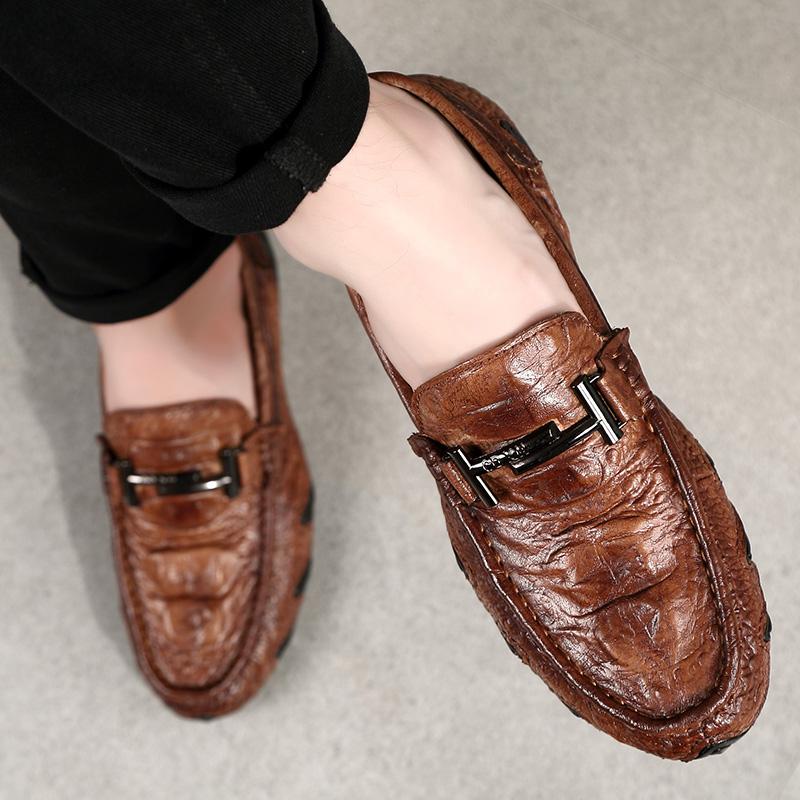Echtes Leder Herren Freizeitschuhe Luxus Designer 2026 Herren Loafer Mann Mokassins Atmungsaktiv Zum Hineinschlüpfen Schwarz Braun Fahrerschuhe