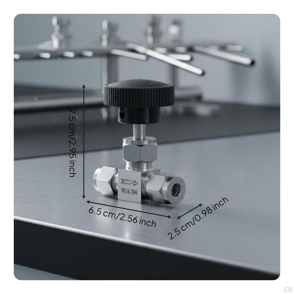 Stainless Steel Pin Valve Ferrule Fitting Leakproof Seal Industrial Hardware for Flow Controls