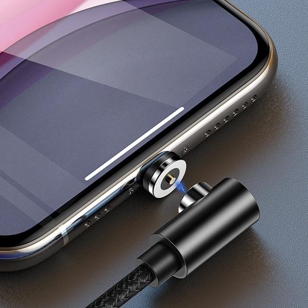 USAMS Lightning Cable 1M Right Angle Magnetic Red/Red Sj444Usb02 (Us-Sj444)