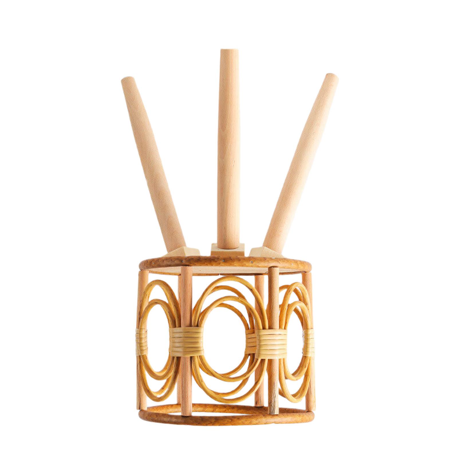 

Плетеная вручную ротанговая подставка-стеллаж для растений, современная напольная подставка для комнатных растений с деревянными ножками, для гостиной, спальни, балкона, большого размера A