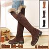 Warm Snow Boots Women Winter Shoes Suede Knee High Boots Ladies Fashion Low Heels Warm Fur Plush Long Boots Female