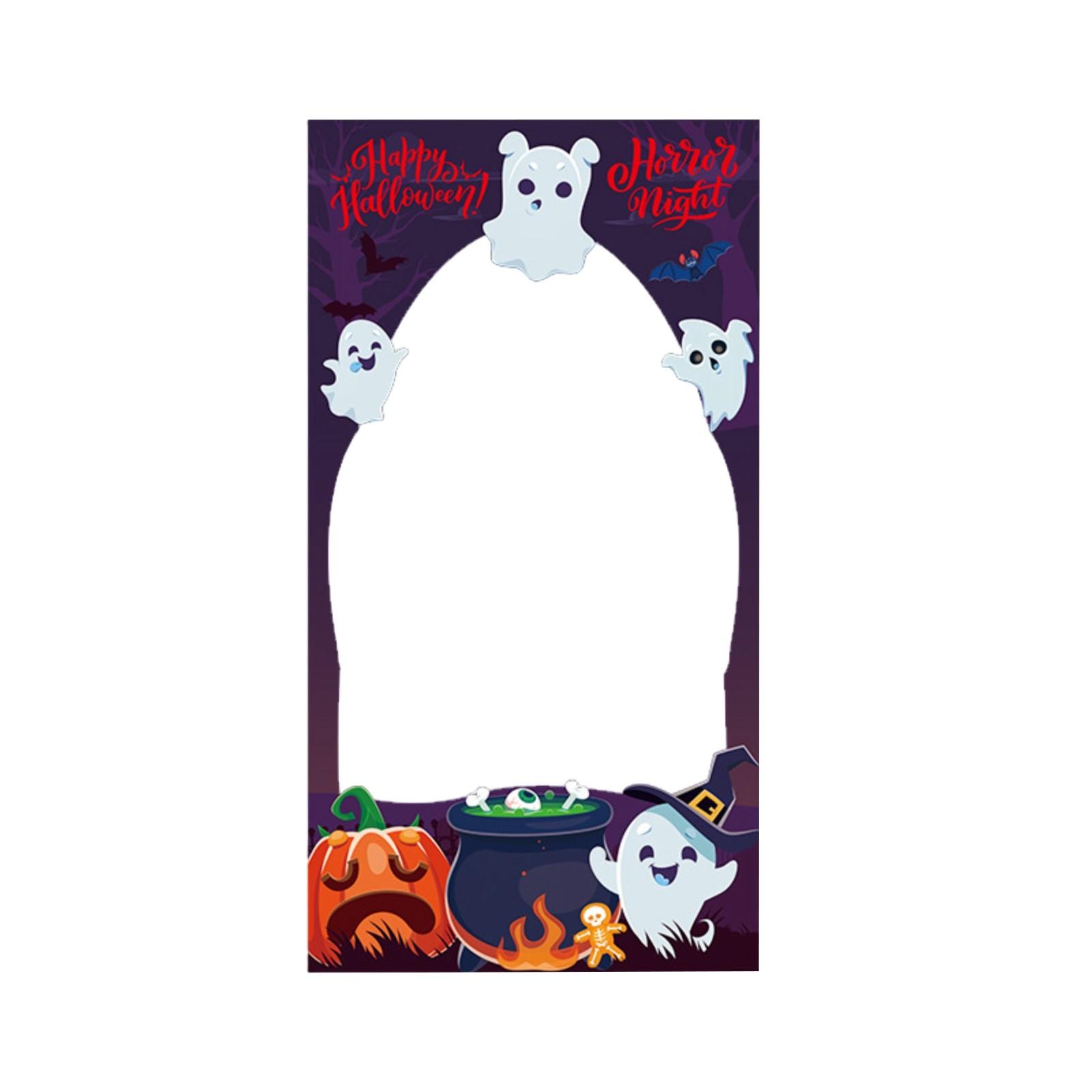 

Хэллоуин Тыква Привидение Лицо Череп Привидение Вечеринка Фото Украшение Баннер Подвеска на дверь Фоновая ткань Дверной проем One Size