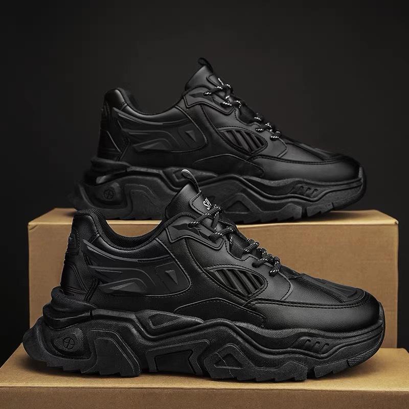 Pantofi de primăvară și toamnă pentru bărbați 2024 Noi sport versatil casual alergare cu talpă groasă pantofi albi