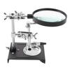 Magnifying Glass Soldering Station Desktop Welding Repair with Auxiliary Clip Stand for PCB Mobile