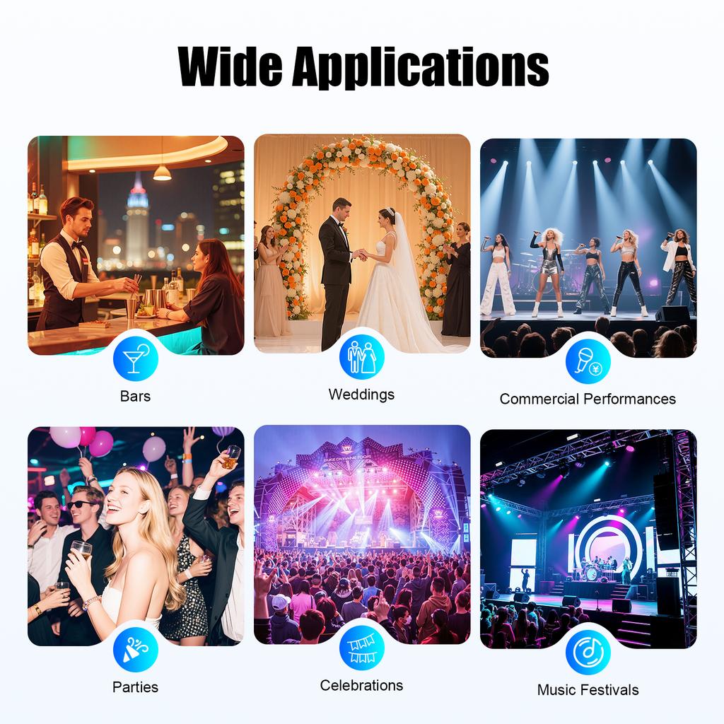 Doppeldüsen CO2 Säulen Nebelmaschine, DMX512 & Leistungssteuerung, 150W für Bühneneffekte, erzeugt 6m/19.68ft hohen Rauch