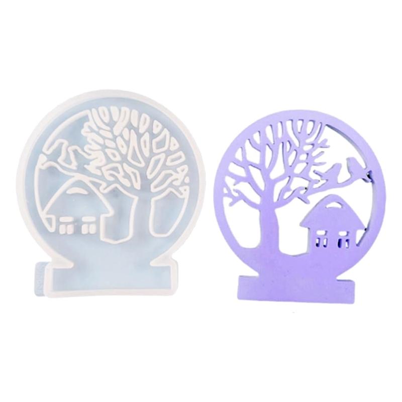 

Mushroom House Candle Holder Silicone Molds Love Tree Candlestick Resin Molds Craft Castings Moulds for Candle Making 1