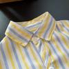 Chłopięca koszula w paski z długim rękawem Casual Tshirt 2024 Wiosna Jesień Cienka modna dziecięca bawełniana bluzka z guzikami