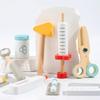 Wooden Pretend Play Doctor Educational Toy Simulation Medical Tool Medical Storage Bag Nurse Acssories Set Toy Gift for Kid