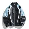 American Casual PU Leather Jacket for Men, Spring and Autumn New Stand-up Collar Motorcycle Jacket, Handsome and Trendy Jacket for Men
