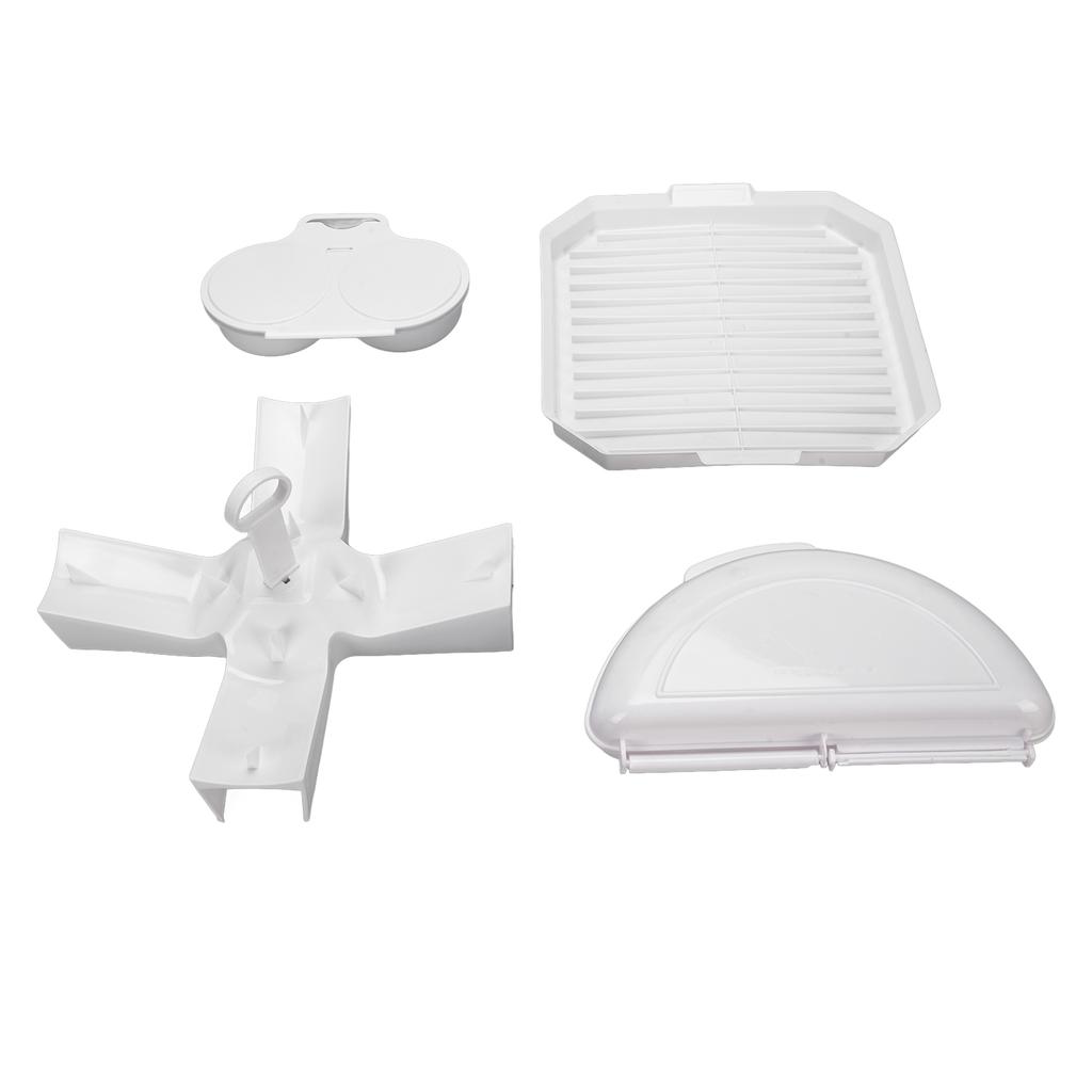 Microwave Cooking Set Bacon Tray Egg Cooker Potato Rack PP Microwave Accessories for Daily Meals