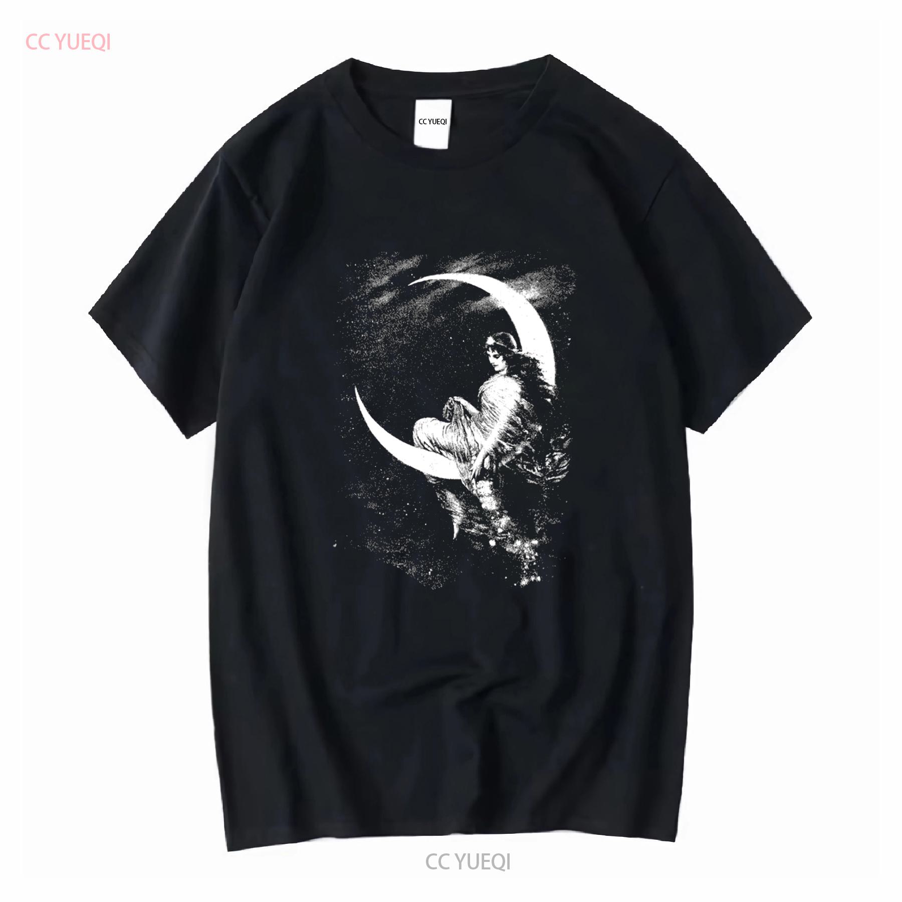 

Vintage 90 s Hermann Kaulbach Fairy Of The Moon Black T Shirt Mens Sz 3XL USA vintage Washed Soft homme Unisex 4XL
