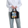 Custom D-Digimons Insulated Lunch Bag for Women Men Leakproof Cartoon Cooler Thermal Lunch Tote Office Picnic Travel