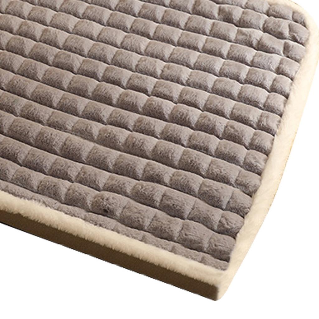 Haustierkissen Bett Abnehmbar Waschbar Hochelastisch Weich Verdicken Hundematte Kissen für Kleine und Mittelgroße Hunde Grau L(60x40cm