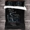 Horror Vampire Fan Item Bedding Set Children 2-Piece Soft Microfibre Quilt Cover For Adults,Damon Salvatore Bed Duvet Cover Set