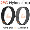 Nylon Armband for Google Fitbit Air Straps Metal Frame Fitness Tracker Accessories Replacement Bicep Band for Google Fitbit  Air
