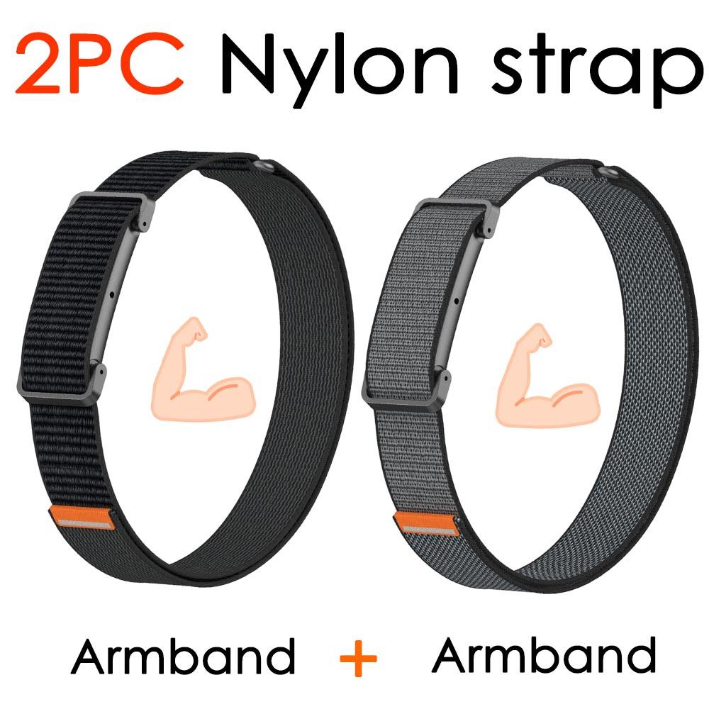 Nylon Armband for Google Fitbit Air Straps Metal Frame Fitness Tracker Accessories Replacement Bicep Band for Google Fitbit Air