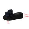 Fashion Women's Bowtie Decor Wedges Sandals Summer Light Comfort Chunky Platform Slippers Plus Size Thick Sole Non Slip Casual Slippers
