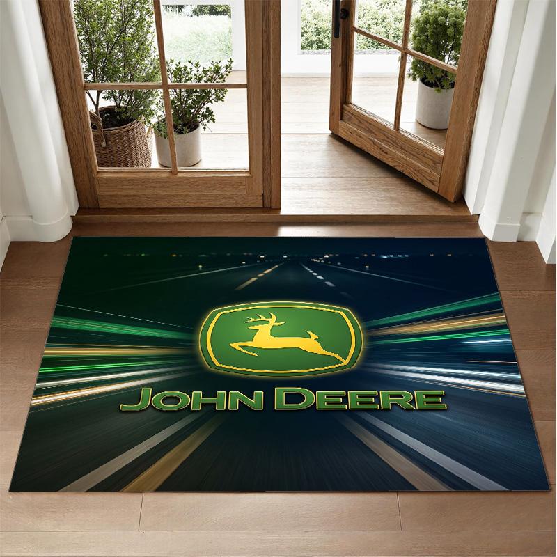 John Deere Design Crystal Velvet Rug Soft Decorative Mat for Bedroom Entrance