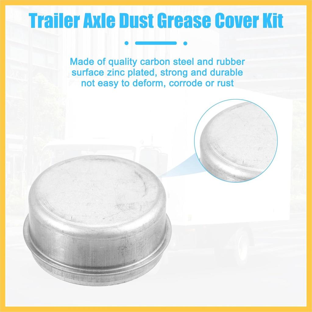4pcs 2.44" Trailer Axle Dust Cap Cup Grease Cover for Dexter EZ Lube Trailer Camper 5200 to 6000 Lb Axle Wheel Hub Bearing Auto Replacement Parts