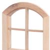 Dollhouse Windows Mini Miniature Dollhouse Arched Window Furnishings with 6 PanesWood Color