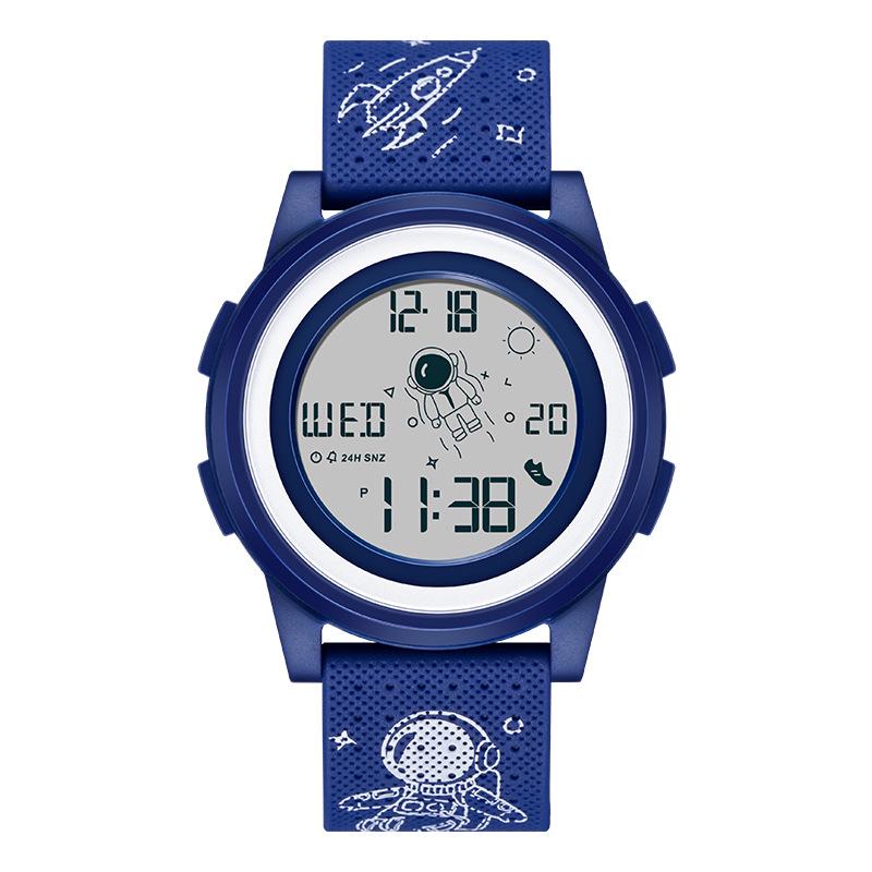 Sanda Unisex Dynamic Astronaut Waterproof Student Watch - Single Display, Electronic, Fashionable Wristwatch