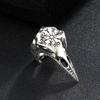 Bague Crâne d'Oiseau Viking Rétro Nordique Tendance Hip-hop Bec de Faucon Autodéfense Anneau Ouvert pour Homme