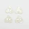 30pcs Fashionable Glossy Surface Heart Buttons Cute Creative Butterfly Buttons 2 Holes White Resin Buttons Clothes Accessories