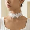 Vintage Y2K Heart Pendant Necklace Bow Cross Heart Collar Necklace Gifts Collar Jewelry  Daily Wear