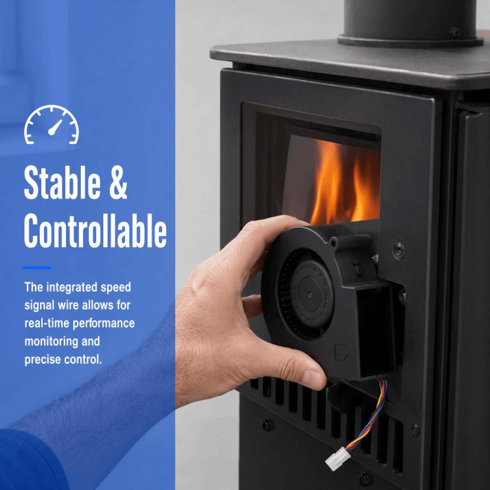 Black Centrifugal Blower High Speed BBQ Blower Fan Speed Control Turbo Blower Fan  Air Supply
